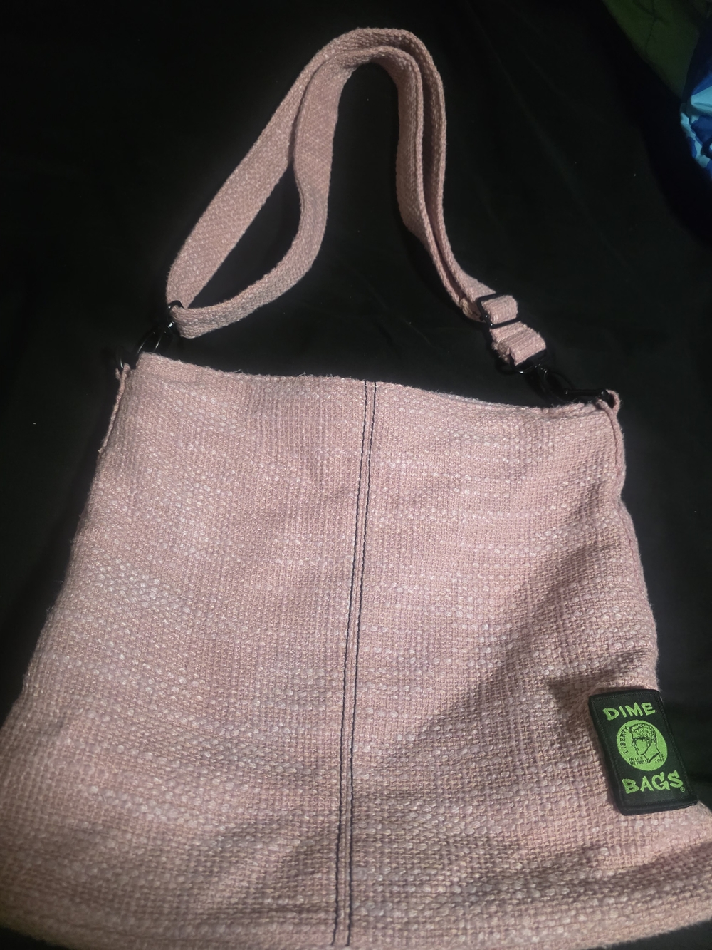 Pink Woven Shoulder Bag — Casual Everyday Carry